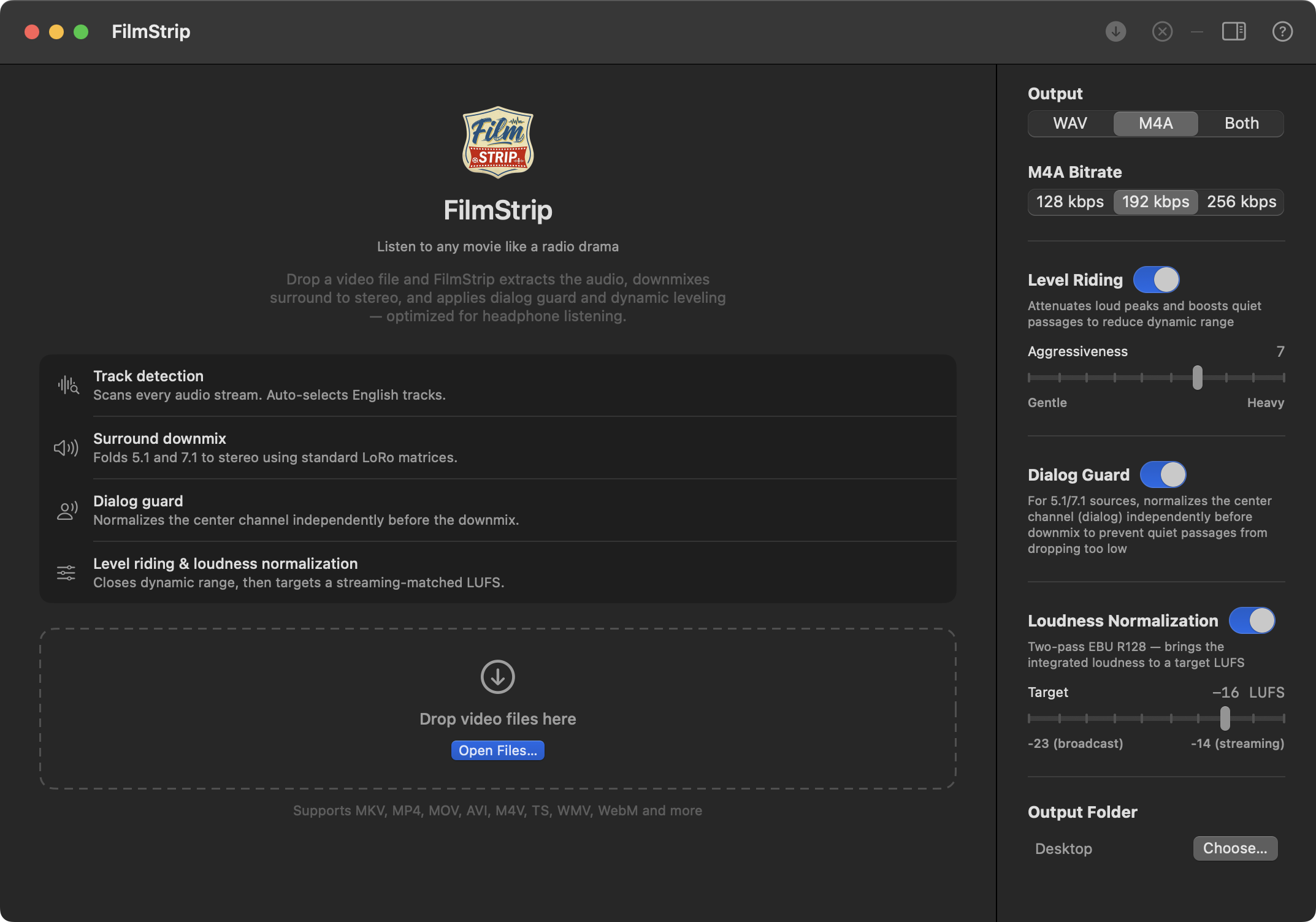 FilmStrip main window